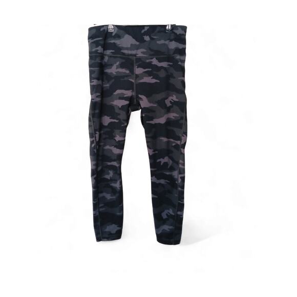 Athleta Ultimate 7/8 Tight Leggings Women’s M Black Gray Camo High Rise Pocket - Picture 3 of 13